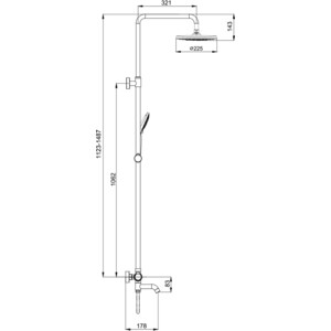 Душевая система Gappo G2490 с термостатом, хром (6959477697456)