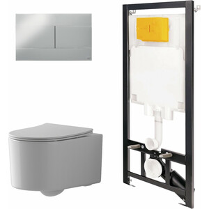 Комплект унитаза Point Веста с инсталляцией OLI, клавишей Slim хром, сиденье микролифт (886914SIOO+PN41701)