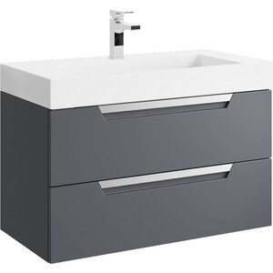 Тумба под раковину Aqwella Cube 90 серая (CUB0109GR)
