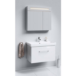 Тумба под раковину Aqwella Neo 80 подвесная, белая (NEO01081)