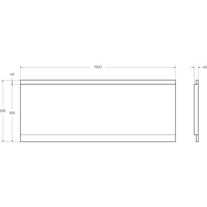 Фронтальная панель Cezares 150 универсальная, белая (EMP-150-SCR-W37)