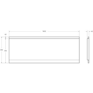 Фронтальная панель Cezares 160 универсальная, белая (EMP-160-SCR-W37)