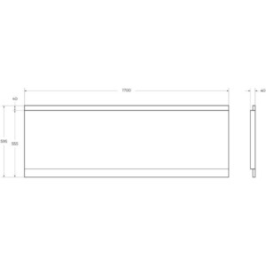 Фронтальная панель Cezares 170 универсальная, белая (EMP-170-SCR-W37)