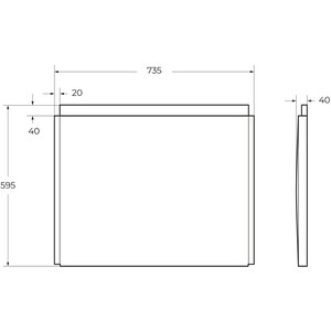 Боковая панель Cezares 75 универсальная, белая (EMP-F-75-SP-W37)