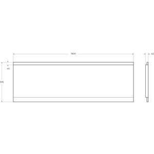 Фронтальная панель Cezares 180 универсальная, белая (EM-180-SCR-W37)
