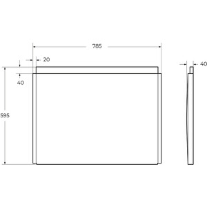 Боковая панель Cezares 80 универсальная, белая (EM-F-80-SP-W37)
