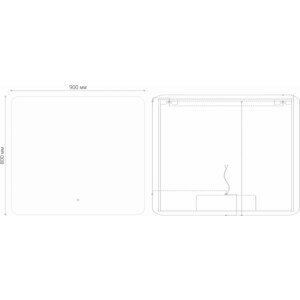 Зеркало Grossman Elegans 90х80 сенсорный выключатель (1790801)