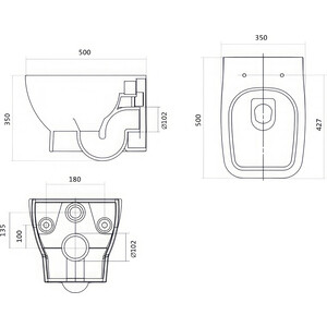 Комплект унитаза Santek Нео безободковый, с инсталляцией и белой клавишей, сиденьемикролифт (1WH501758)