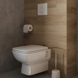 Комплект унитаза Santek Нео безободковый, с инсталляцией и белой клавишей, сиденьемикролифт (1WH501758)