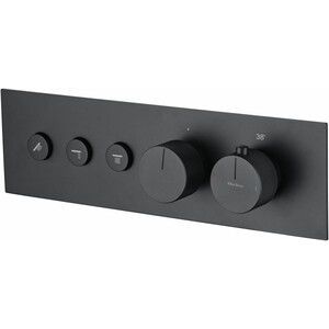 Термостат для ванны Allen Brau Liberty с механизмом, черный матовый (5.33003-31)