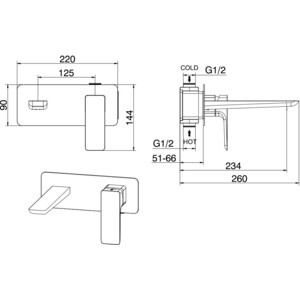 Смеситель для раковины Allen Brau Infinity с механизмом, черный матовый (5.21003-31)