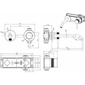 Смеситель для раковины Allen Brau Priority с механизмом, хром (5.31A03-00)