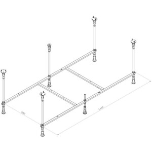 Каркас Am.Pm Func для ванн 150х70 (W84A-150-070W-R)