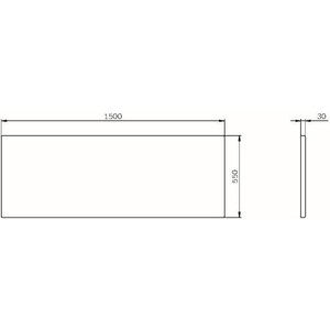 Фронтальная панель Am.Pm Func для ванны 150х70 (W84A-150-070W-P)