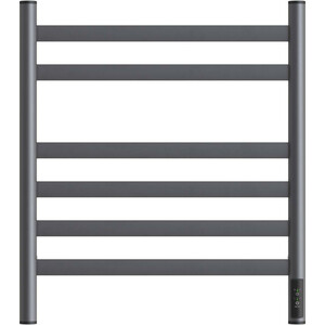 Полотенцесушитель электрический Point Селена П6 500x600 диммер справа, графит премиум (PN16856GR)