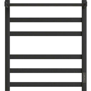 Полотенцесушитель электрический Point Меркурий П5 500x600 с полкой, диммер справа, черный (PN83856PB)