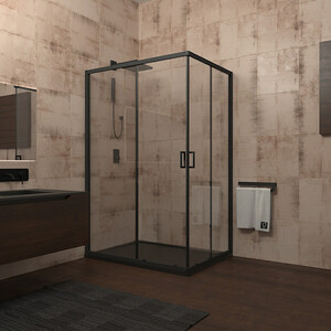 Душевой уголок Veconi Rovigo RV-14 120x80 прозрачный, черный (RV14-12080-01-C5)
