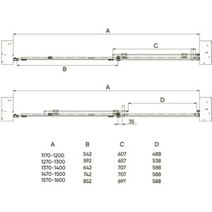 Душевая дверь Veconi Vianno VN-70GR 130x195 прозрачная, брашированный графит (VN70GR-130-01-C4)