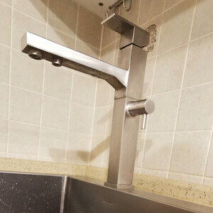 Смеситель для кухни Seaman Eco Venice с подключением фильтра, нержавеющая сталь (SSN-1377-SS)