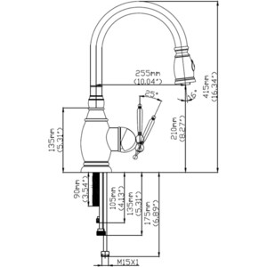 Смеситель для кухни Seaman Eco Koblenz нержавеющая сталь (SSN-2168P-SS)