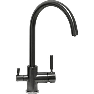 Смеситель для кухни Seaman Barcelone с подключением фильтра, светлая оружейная сталь (SSL-5385-GL)