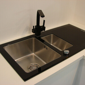 Смеситель для кухни Seaman Barcelone с подключением фильтра, черный (SSL-5390-NM)