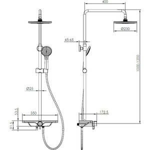Душевая система AQUAme серая (AQM8002G)