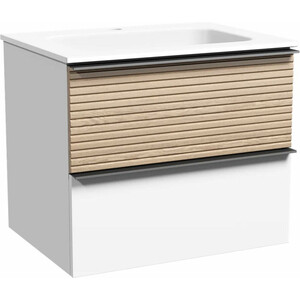 Тумба под раковину Sancos Delta 60х45 дуб светлый/белый (DL60W)