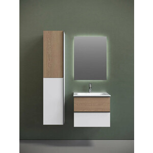 Тумба под раковину Sancos Delta 60х45 дуб светлый/белый (DL60W)