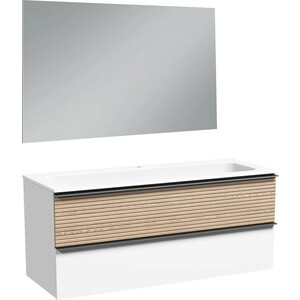 Мебель для ванной Sancos Delta 120х45 дуб светлый/белый