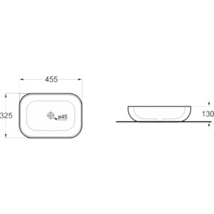 Раковина-чаша Vincea 45х32 антрацит матовый (VBS-102MA)
