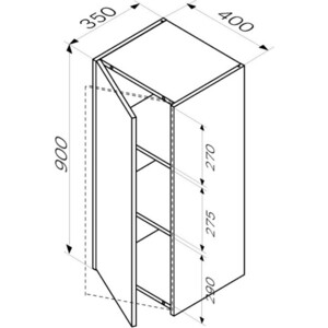 Шкаф подвесной Am.Pm Func 40х90 белый глянец (M8FCH04029WG)