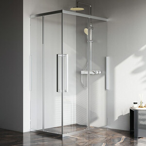 Душевой уголок Am.Pm Func Square Slide 120х80 прозрачный, матовый хром (W84G-403-12080-MT)