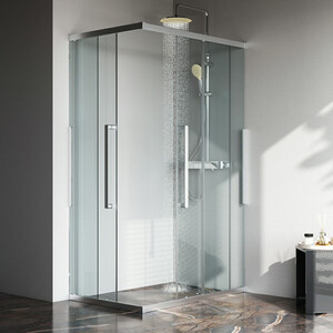 Душевой уголок Am.Pm Func Square Slide 120х80 прозрачный, матовый хром (W84G-403-12080-MT)