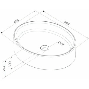 Раковина-чаша Am.Pm Func 55х45 (M8FWCC20550WG)