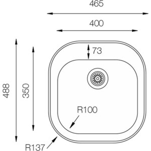 Кухонная мойка Wellinox GAP465.488.GT8K нержавеющая сталь