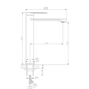 Смеситель для раковины Orange Vesper хром (M10-121cr)