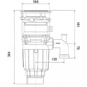 Измельчитель пищевых отходов Bone Crusher BC610-AS