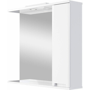 Зеркало-шкаф Sanstar Ориана 80х75 с подсветкой, белый (280.1-2.4.1.)