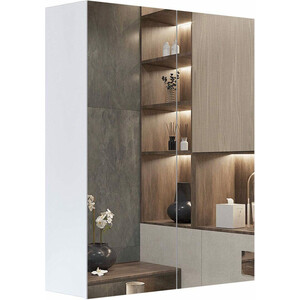 Зеркальный шкаф Sanstar 60х70 белый (38.1-2.4.1.)