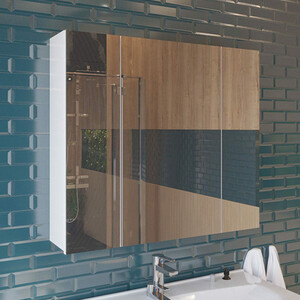 Зеркальный шкаф Sanstar 80х70 белый (150.1-2.4.1.)