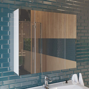 Зеркальный шкаф Sanstar 90х70 белый (40.1-2.4.1.)