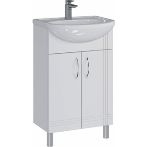 Тумба с раковиной Sanstar Вольга 50х30 белая (334.1-1.4.1.КУЮТ)