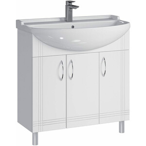 Тумба под раковину Sanstar Вольга 80х30 белая (340.1-1.4.1.)