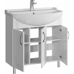 Тумба под раковину Sanstar Вольга 80х30 белая (340.1-1.4.1.)