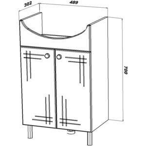 Тумба под раковину Sanstar Июнь 50х30 белая (356.1-1.4.1.)