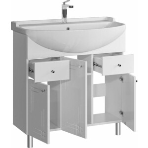 Тумба под раковину Sanstar Июнь 80х30 белая (4.1-1.4.1.)