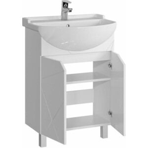 Тумба под раковину Sanstar Каскад 60х30 белая (338.1-1.4.1.)