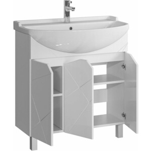 Тумба под раковину Sanstar Каскад 80х30 белая (350.1-1.4.1.)