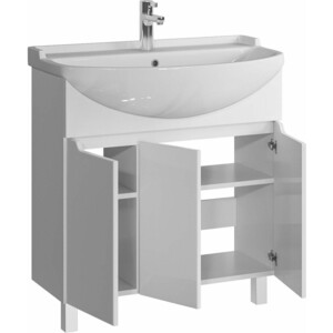 Тумба под раковину Sanstar Лайн 80х30 белая (348.1-1.5.1.)